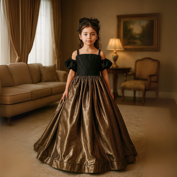 Black Silk Shiny Frock