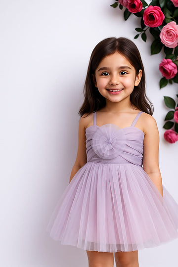Net ruffle frock