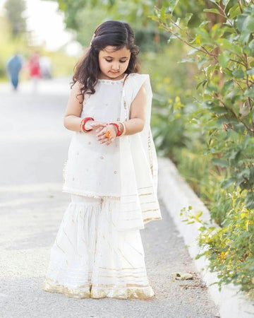 Beautiful embroidered kurta with gharara perfect for nikah event