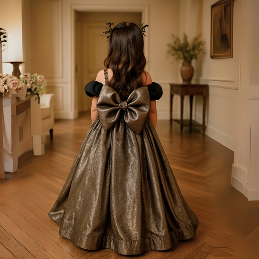 Black Silk Shiny Frock