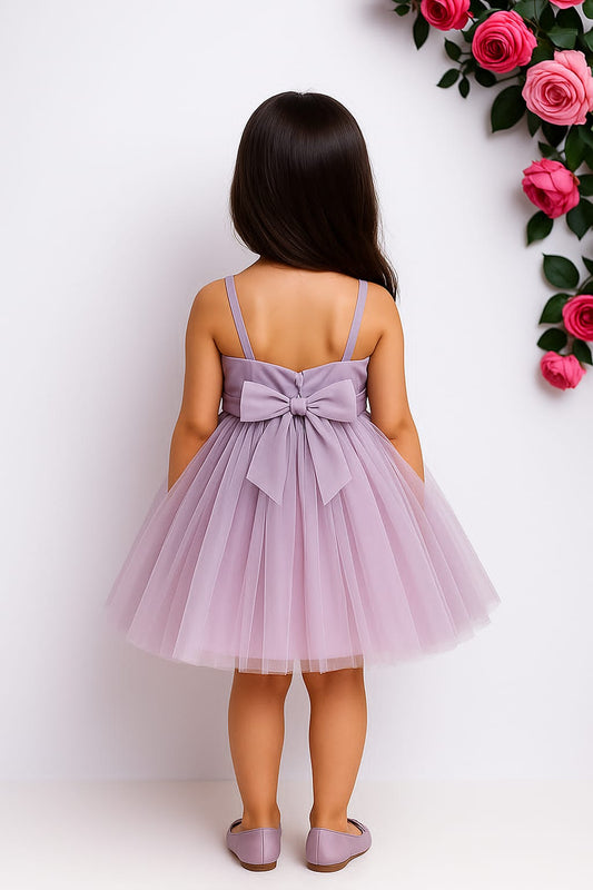 Net ruffle frock