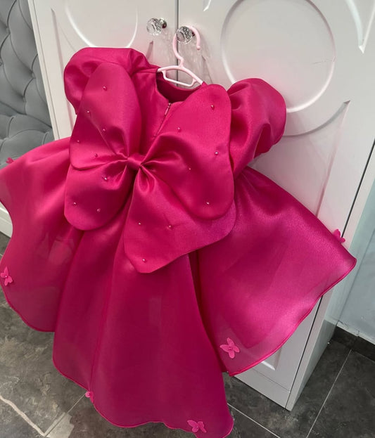 Fuchsia Flutter Gown